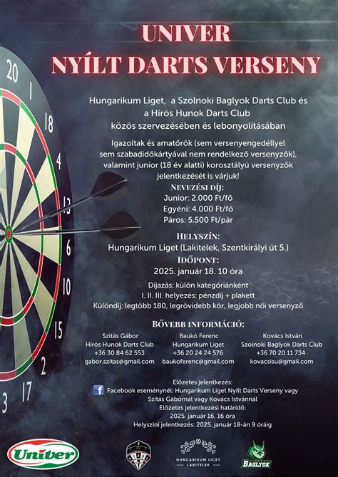 eredménytábla a darts verseny döntőjéről