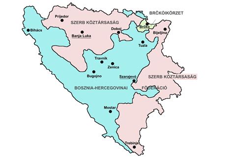 A szerb Szuperliga térképe