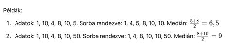 Medián számítás