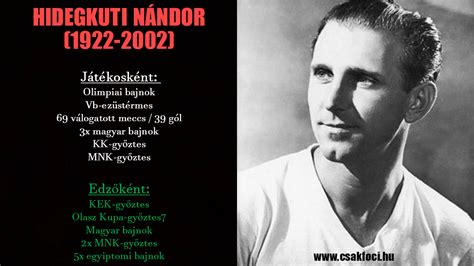 Hidegkuti Nándor, az Aranycsapat legendás középcsatára
