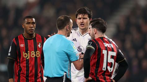 Harry Maguire kiállítása a Bournemouth elleni mérkőzésen