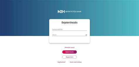 MBH Netbank belépőfelület