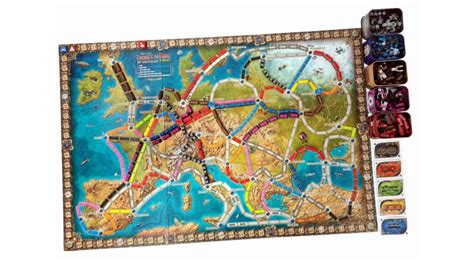 Ticket to Ride útvonaltérkép stratégiai pontokkal