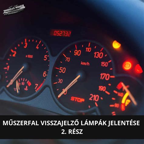 Műszerfal figyelmeztető lámpákkal