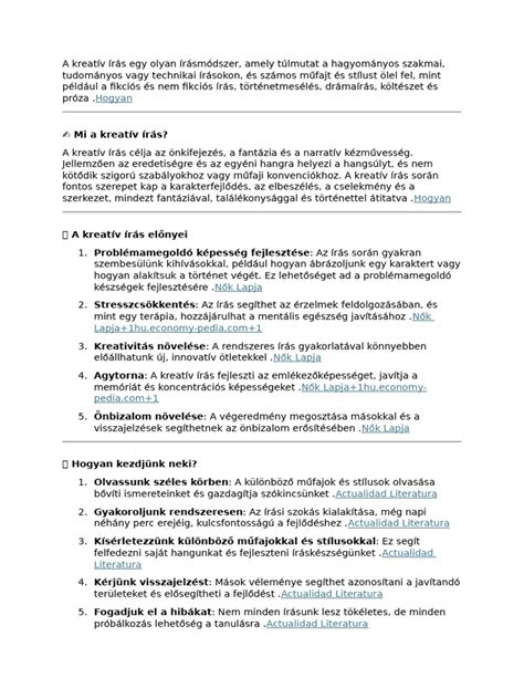 Kreatív írás az iskolában