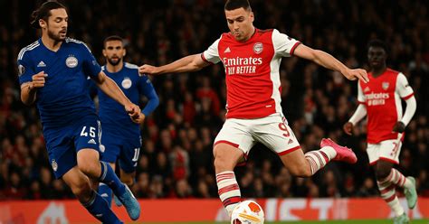 Az Olympiakosz és az Arsenal címere egymás mellett