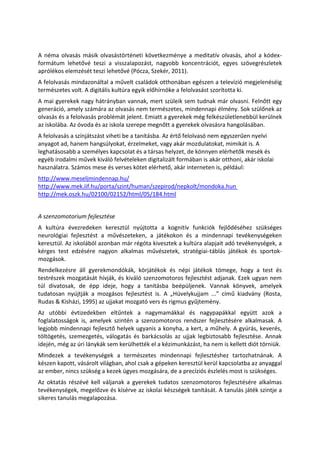 A gyerekek olvasáshoz szükséges képességeinek fejlődése