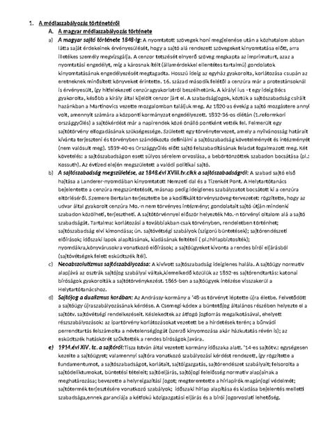 Jogi dokumentumok áttekintése