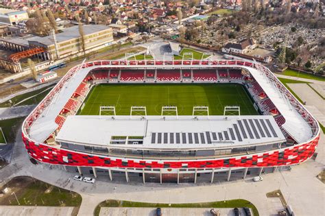 A Bozsik Aréna látványterve és a lelátók elrendezése