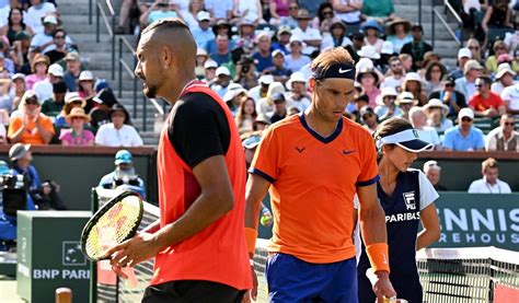 Rafael Nadal és Nick Kyrgios a pályán