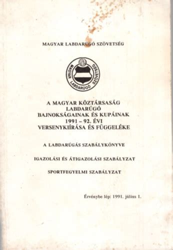 A labdarúgás korai magyar szabálykönyve