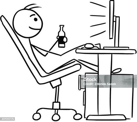 Rajzoló ember számítógép előtt