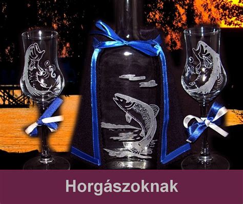 Kézzel gravírozott üvegpoharak és dísztárgyak gyűjteménye