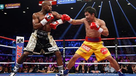 Floyd Mayweather és Manny Pacquiao a ringben egy lehetséges visszavágón