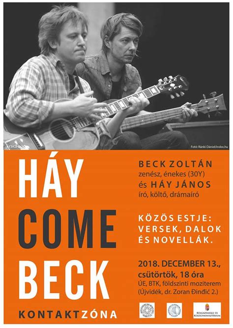 Beck Zoltán a Háy Come Beck előadásán