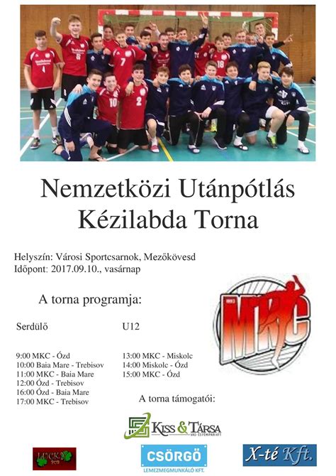 Mezőkövesdi KC utánpótlás csapatképe