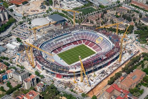 Az FC Barcelona stadionjának, a Spotify Camp Nou-nak látképe