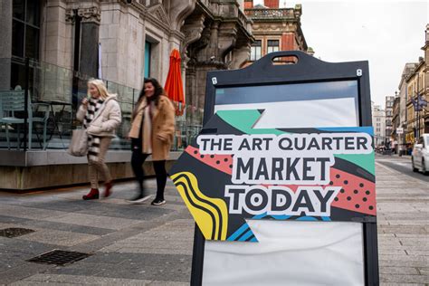 A liverpooli Metquarter Art Quarter téli vásár bejárata
