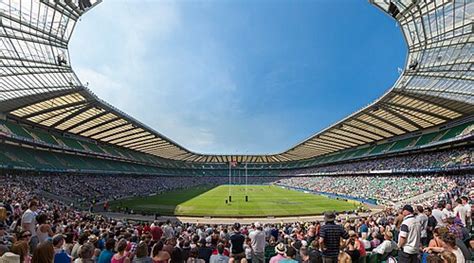 Twickenham Stadion a rögbi mérkőzés alatt