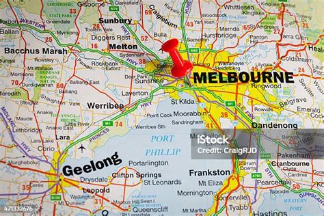 Ausztrália térképe Melbourne helyszínnel