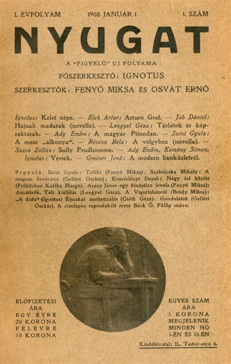 A Nyugat folyóirat 1928-as számának borítója