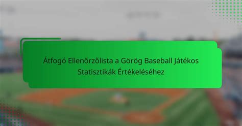 Baseball statisztikák