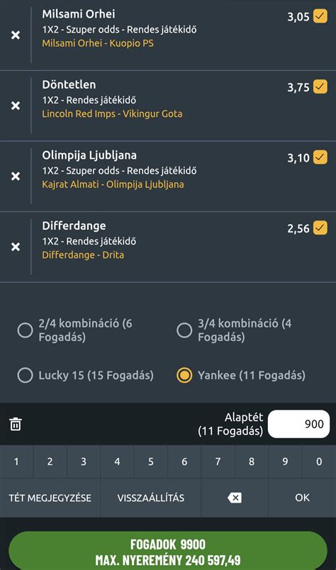 Sport eredmények mobil applikáció