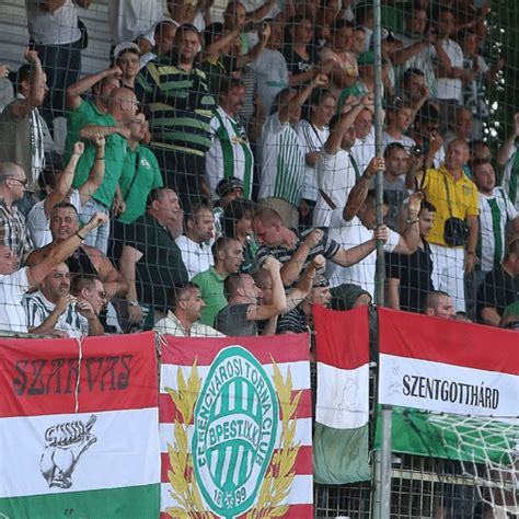 A Ferencváros szurkolói a stadionban