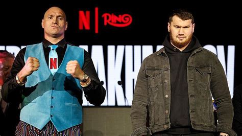 Tyson Fury a ringben Arslanbek Makhmudov elleni mérkőzésén