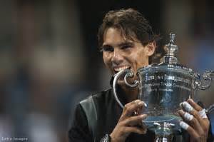 Rafael Nadal az első szett megnyerése után