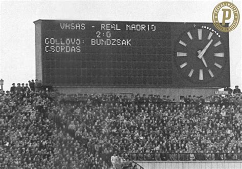 Vasas SC és Real Madrid csapatképek az 1958-as BEK elődöntő előtt