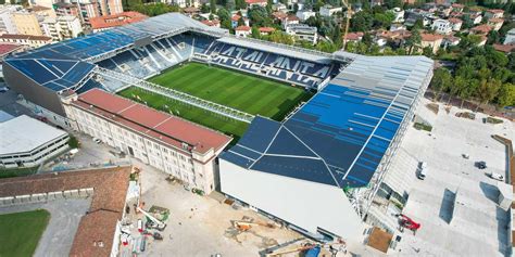 Térkép a Gewiss Stadium elhelyezkedéséről Bergamóban