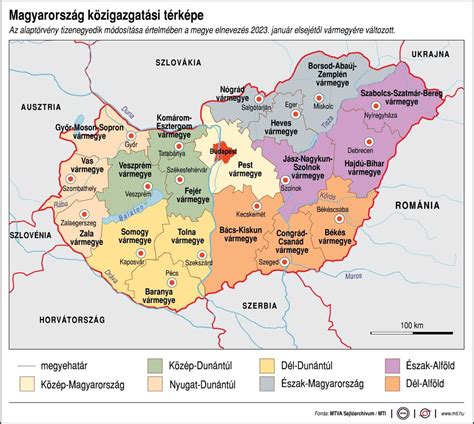 A Vármegye I. bajnokság térképe a csapatokkal