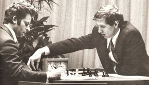 Bobby Fischer és Borisz Szpasszkij az 1972-es világbajnoki döntőn