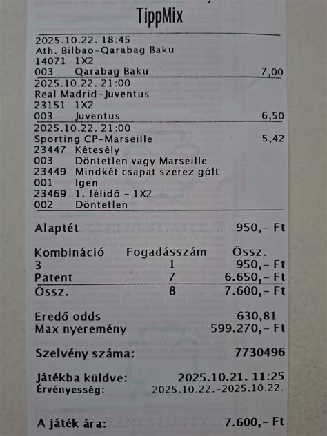Fogadási tippek és oddsok