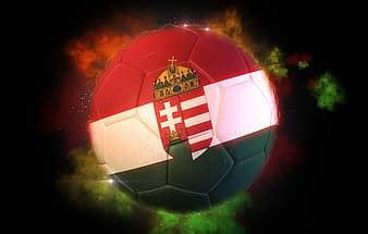 Magyar zászló és amerikai futball labda