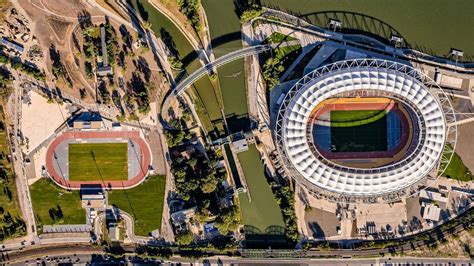 Népszerű európai stadionok térképe