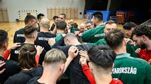 A magyar válogatott támadása az osztrákok ellen