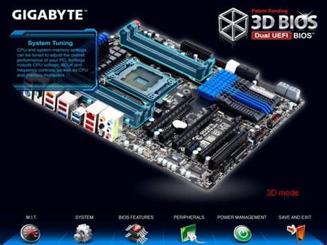 Gigabyte 3D BIOS felülete