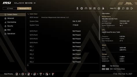 MSI UEFI Click BIOS felülete