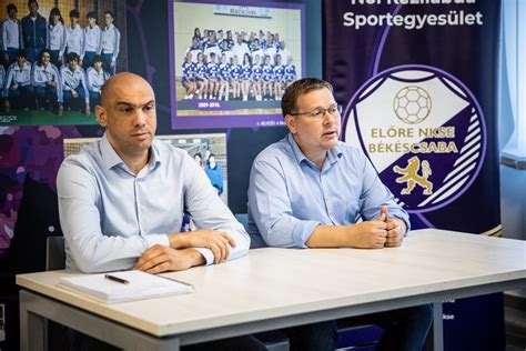 Paláncz György, az Előre NKSE elnöke és Fülöp Csaba gazdasági vezető