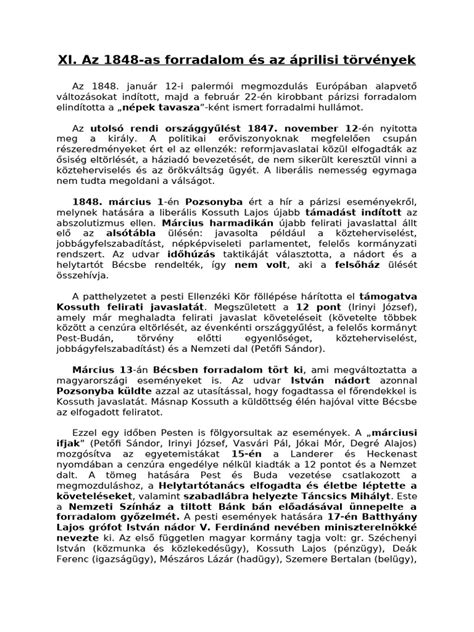 A reformkor és az 1848-as forradalom eseményeit összefoglaló történelmi infografika