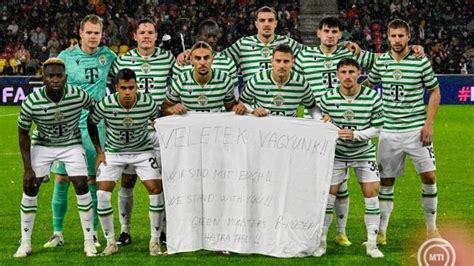 A Ferencváros öröme a mérkőzés után