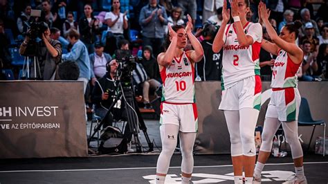 A magyar női 3x3 válogatott játék közben