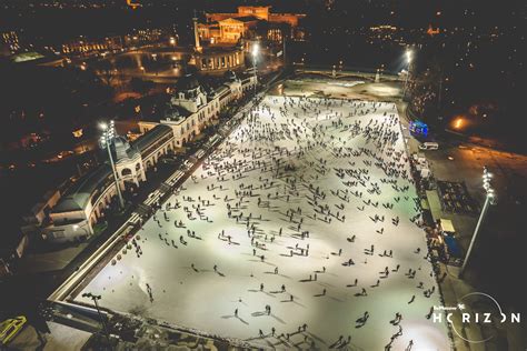 Városligeti Műjégpálya kosárlabda esemény alatt
