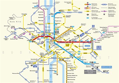 Budapest tömegközlekedési hálózat térkép