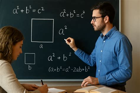 Matematikai képletek és gráfok egy táblán