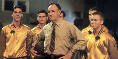 A Hoosiers film forgatása: Gene Hackman a csapattal