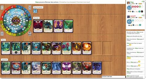 A Board Game Arena felhasználói felülete