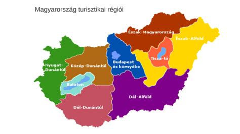 Magyarország turisztikai régiói térképe